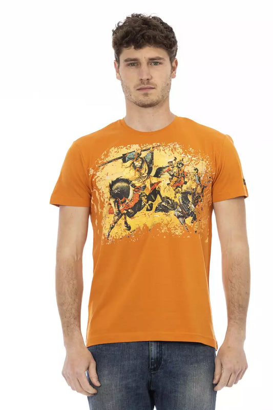 Trussardi Action Orange Cotton Mens TShirt