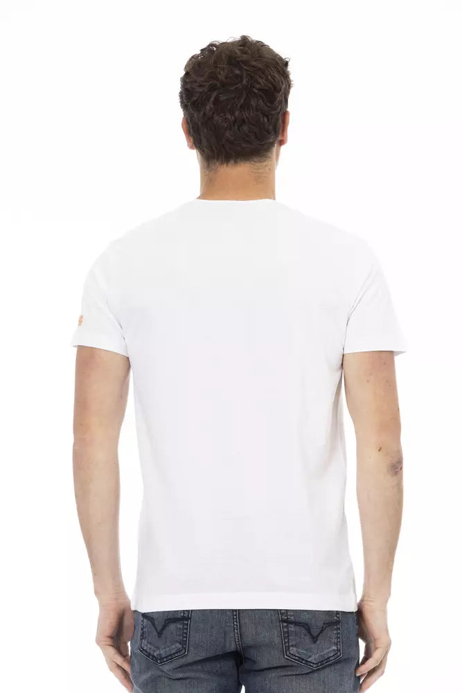 Trussardi Action White Cotton Men TShirt