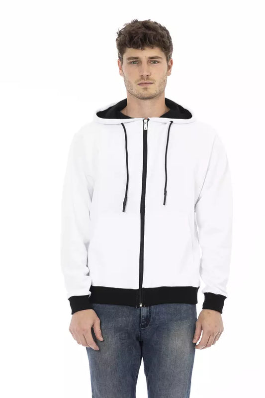 Baldinini Trend White Cotton Men Sweater