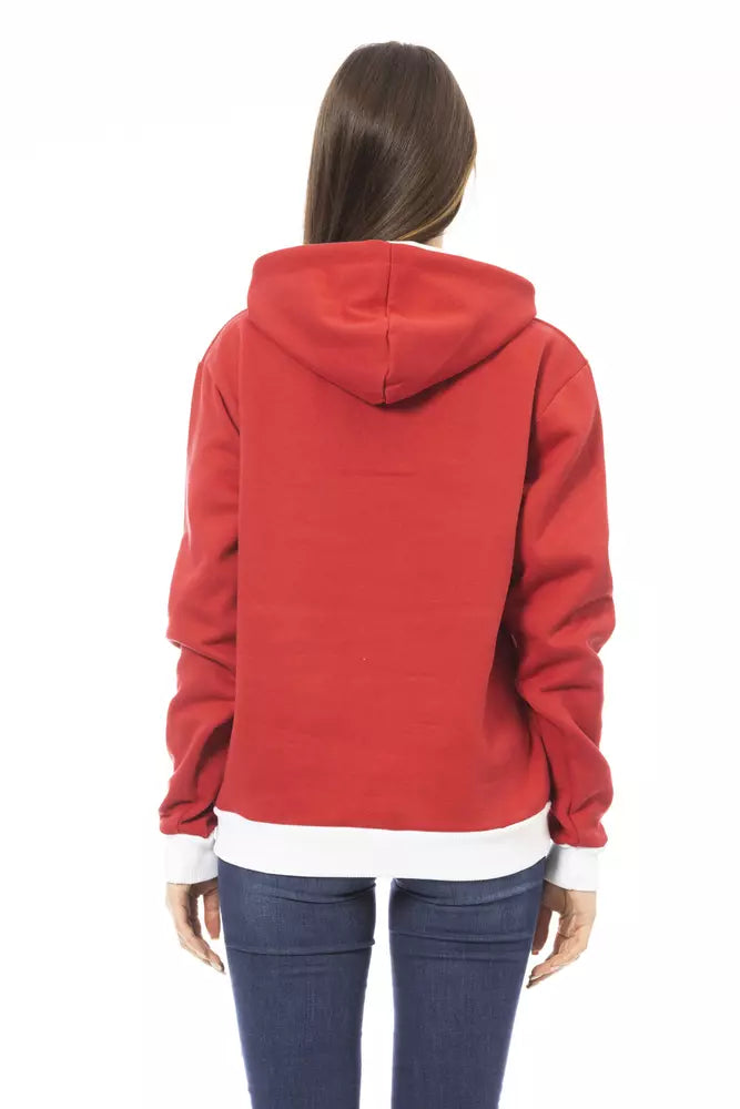 Baldinini Trend Red Cotton Women Hoodie