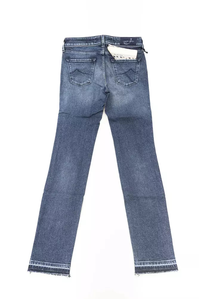 Jacob Cohen Blue Cotton Women Jean