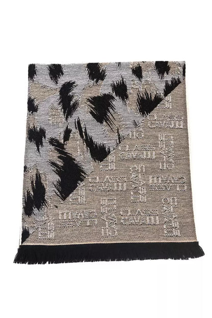 Cavalli Class Beige Wool Men Scarf