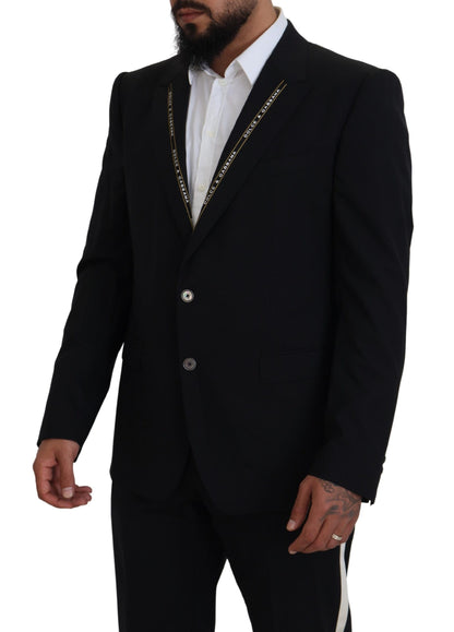 Dolce & Gabbana Sicilian Style Black Single Breasted Blazer