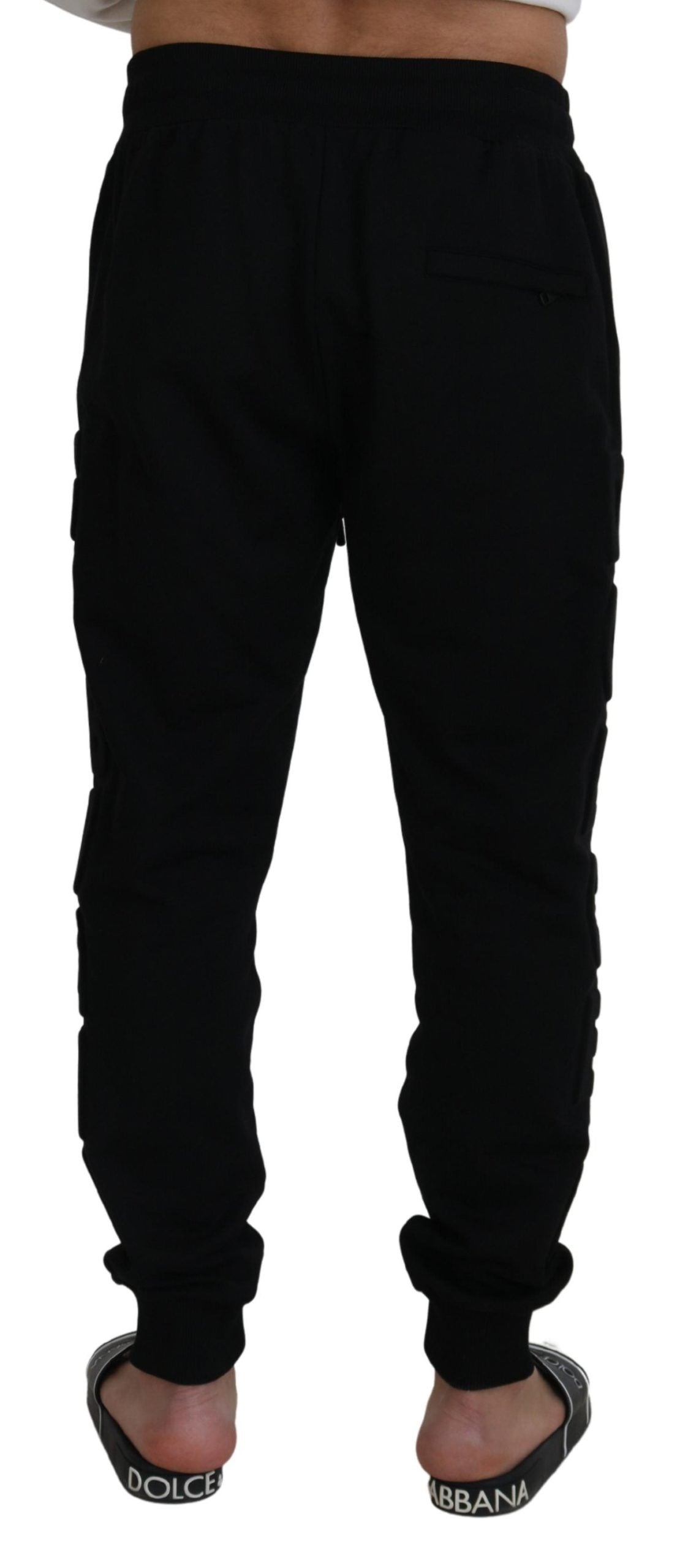 Dolce & Gabbana Elegant Black Cotton Jogger Pants