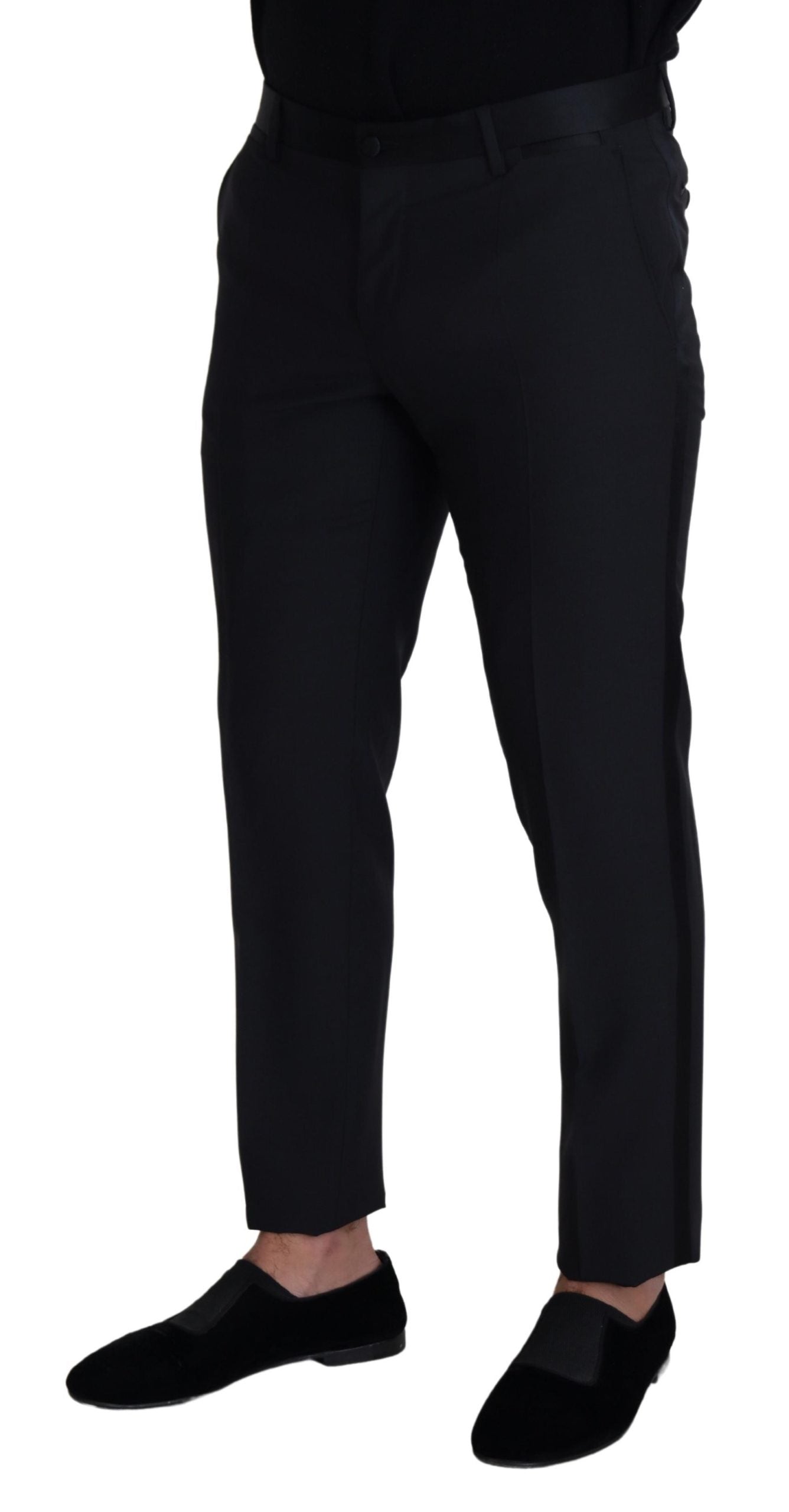 Dolce & Gabbana Elegant Black Wool Blend Trousers