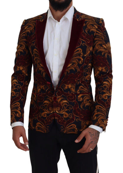 Dolce & Gabbana Elegant Multicolor Wool Blend Blazer