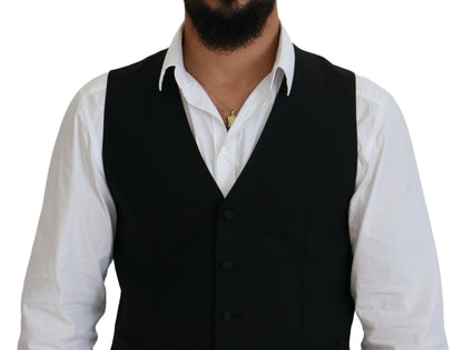 Dolce & Gabbana Elegant Black Formal Dress Vest