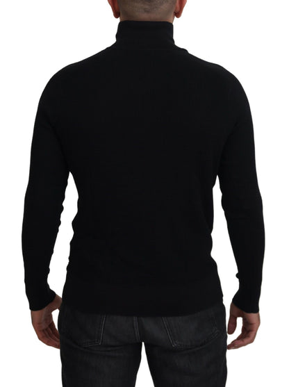 Dolce & Gabbana Elegant Silk Blend Black Pullover Sweater