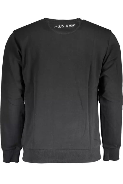 La Martina Black Cotton Men Sweater