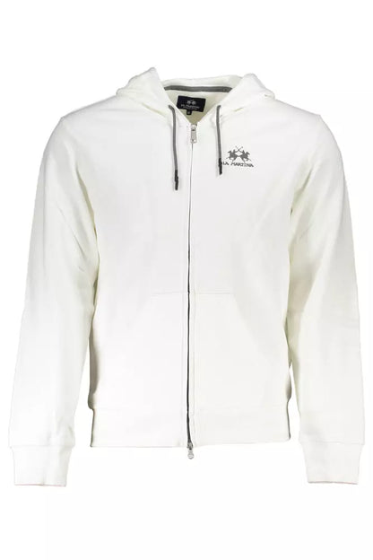 La Martina White Cotton Men Sweater