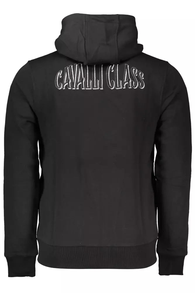 Cavalli Class Black Cotton Men Sweater