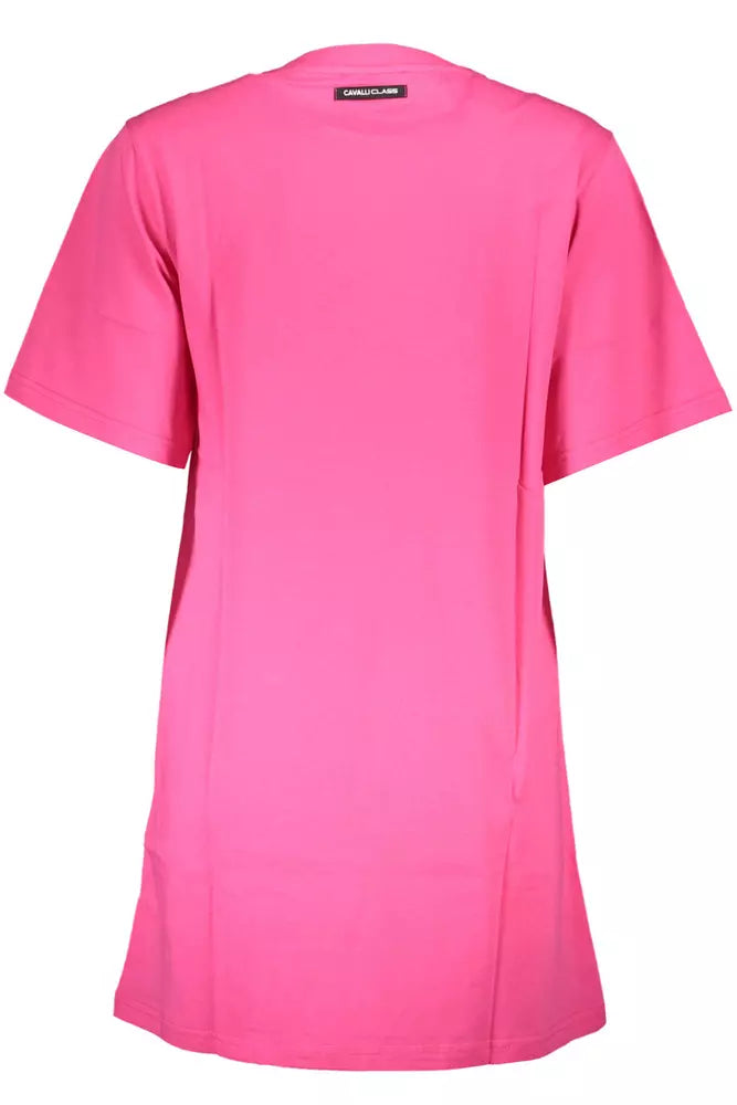 Cavalli Class Pink Cotton Women Dress