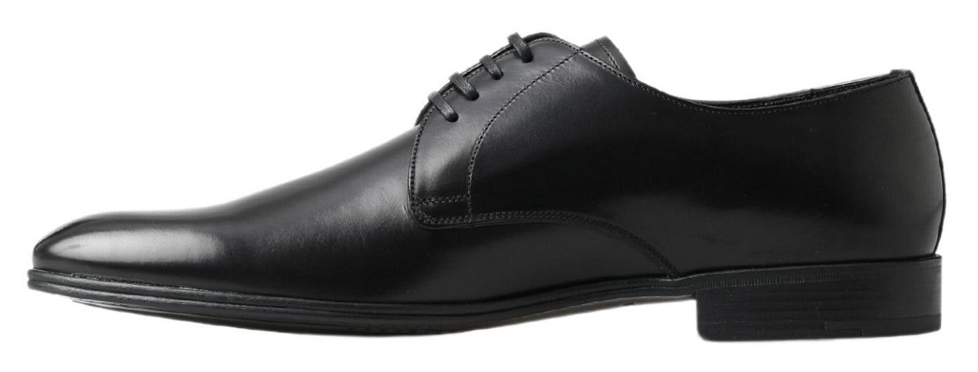 Dolce & Gabbana Classic Black Leather Derby Shoes