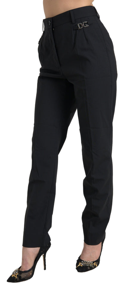 Dolce & Gabbana Elegant High-Waist Tapered Wool Pants