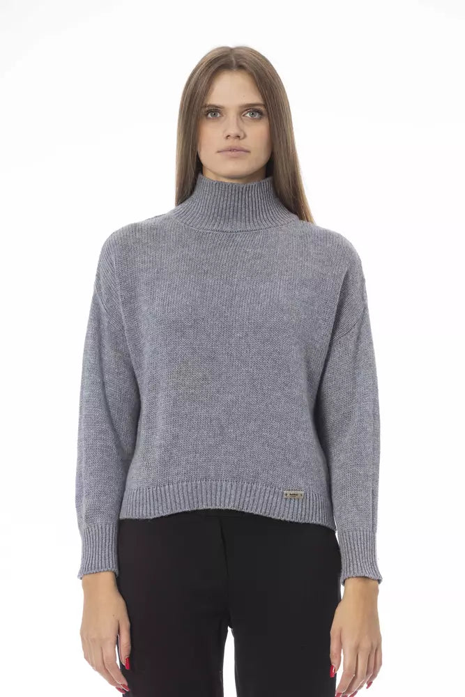 Baldinini Trend Gray Wool Women Sweater