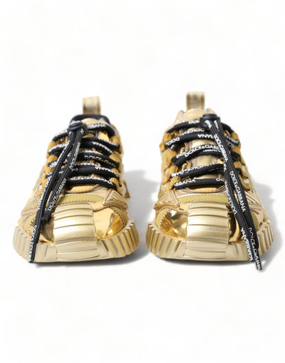 Dolce & Gabbana Gleaming Gold-Toned Luxury Sneakers