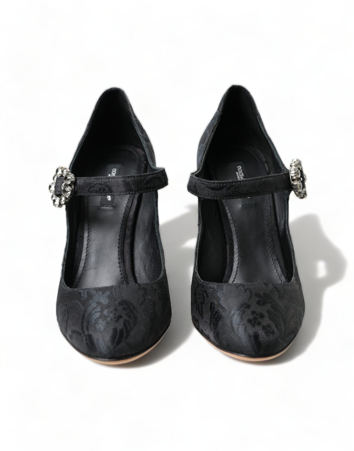 Dolce & Gabbana Chic Black Brocade Mary Janes Pumps