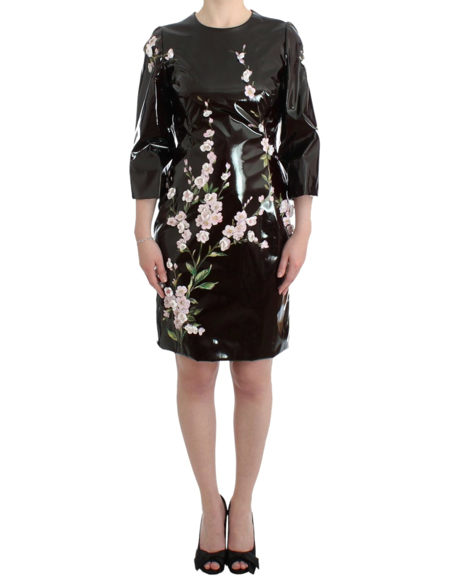 Dolce & Gabbana Elegant Floral Embellished Shift Dress