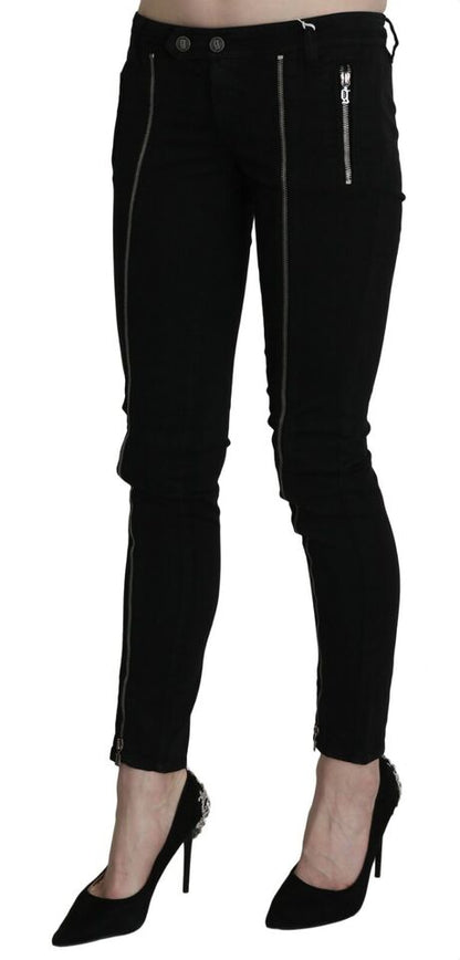 Dolce & Gabbana Chic Black Low Waist Slim Fit Skinny Jeans