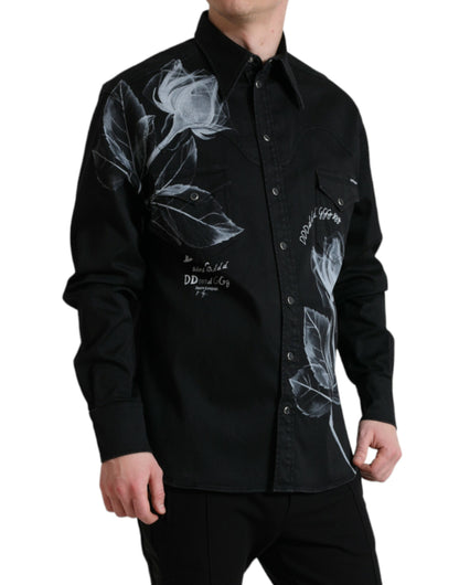 Dolce & Gabbana Elegant Floral Print Dress Shirt