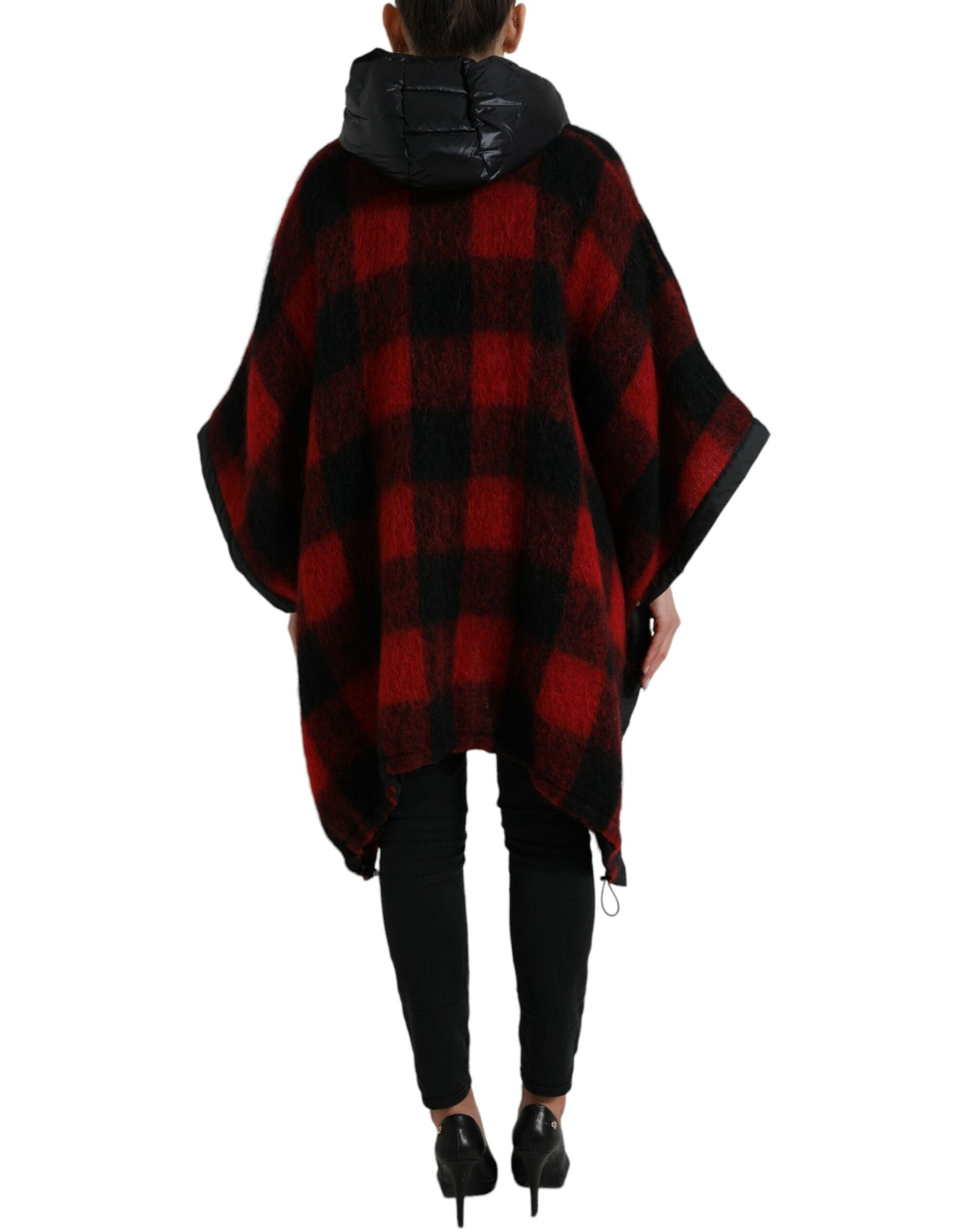 Dolce & Gabbana Elegant Buffalo Check Poncho Jacket