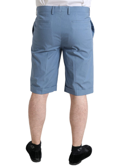 Dolce & Gabbana Sky Blue Cotton Bermuda Shorts