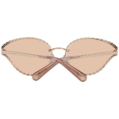 Roberto Cavalli Rose Gold Oval Mirrored Sunglasses