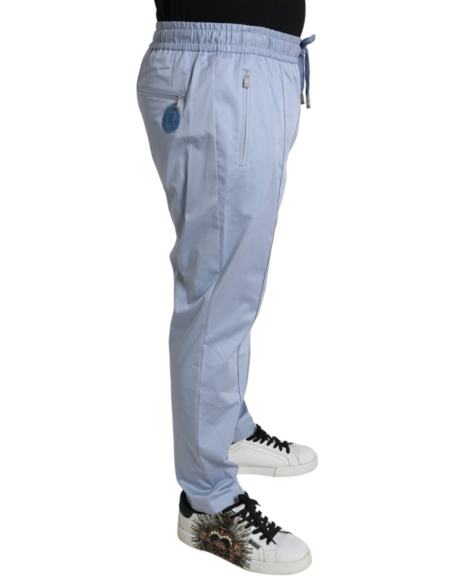 Dolce & Gabbana Elegant Light Blue Jogger Pants for Men