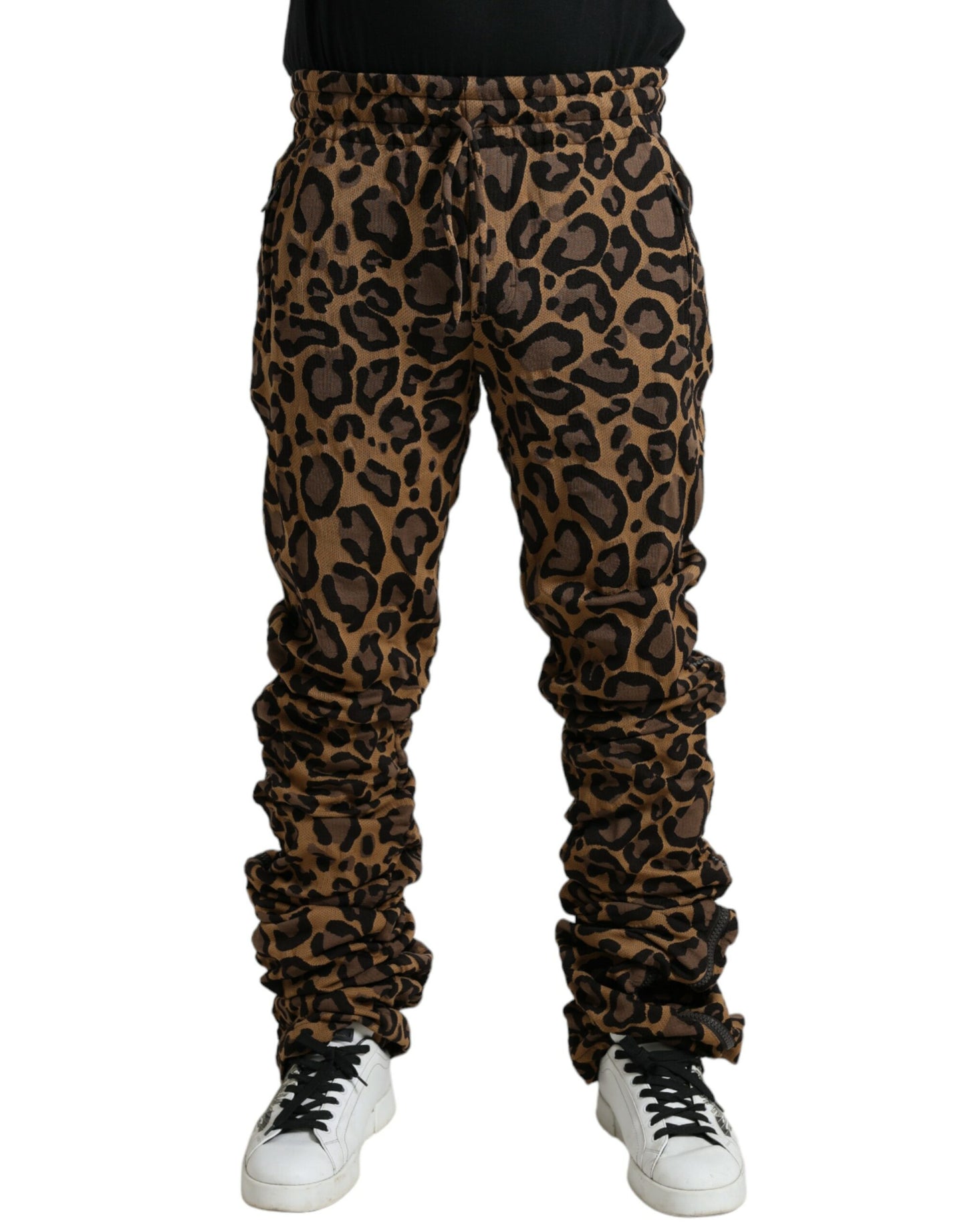 Dolce & Gabbana Chic Leopard Print Jogger Pants