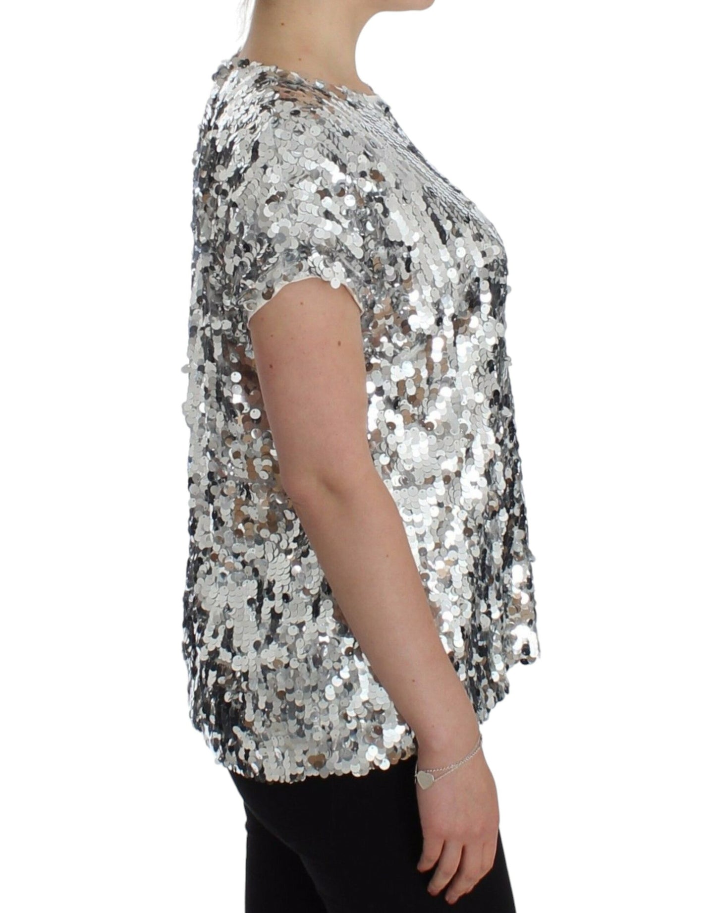 Dolce & Gabbana Enchanted Sicily Sequined Evening Blouse