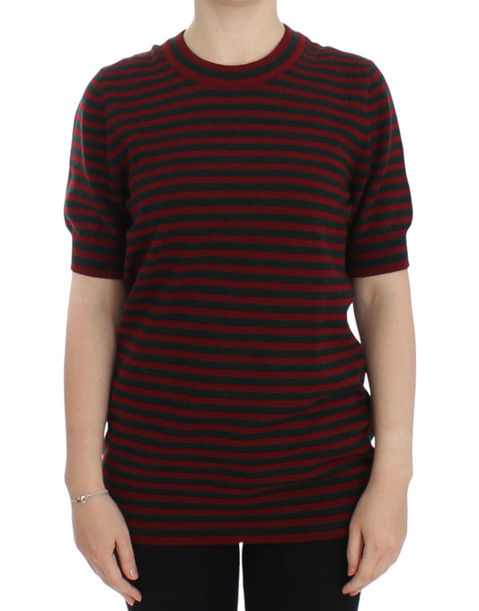 Dolce & Gabbana Elegant Striped Cashmere Crewneck Sweater