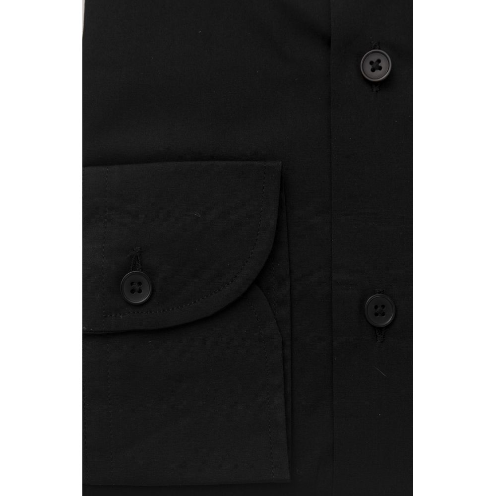 Bagutta Black Cotton Men's Shirt