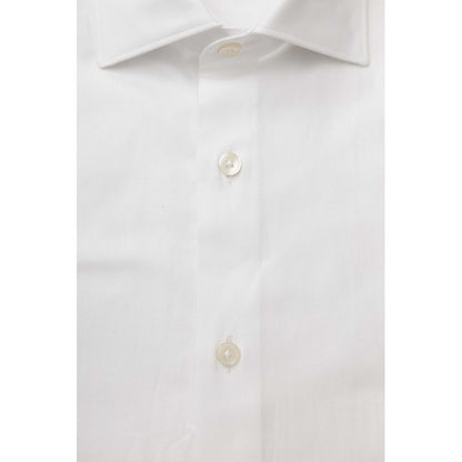 Bagutta White Cotton Men Shirt