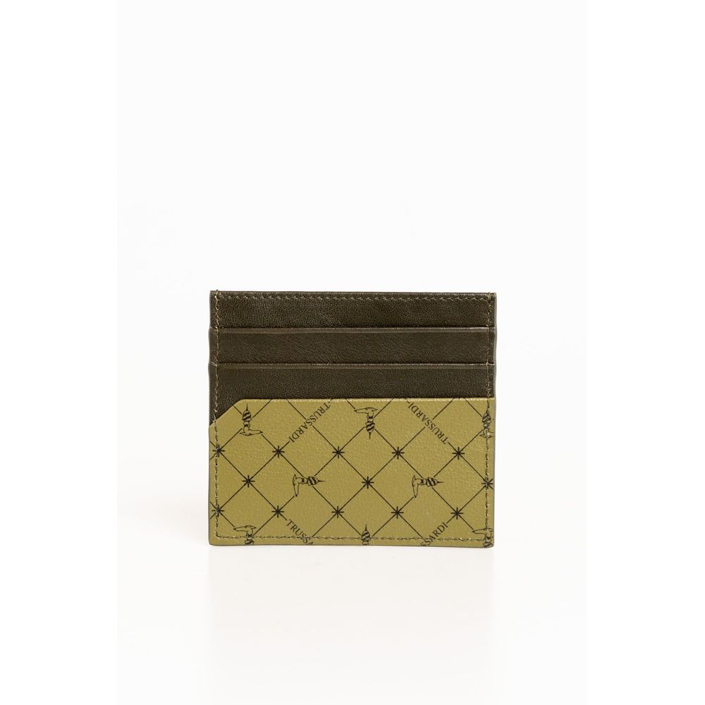 Trussardi Green Leather Men Wallet