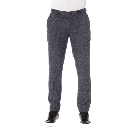 Trussardi Black Cotton Men Trousers