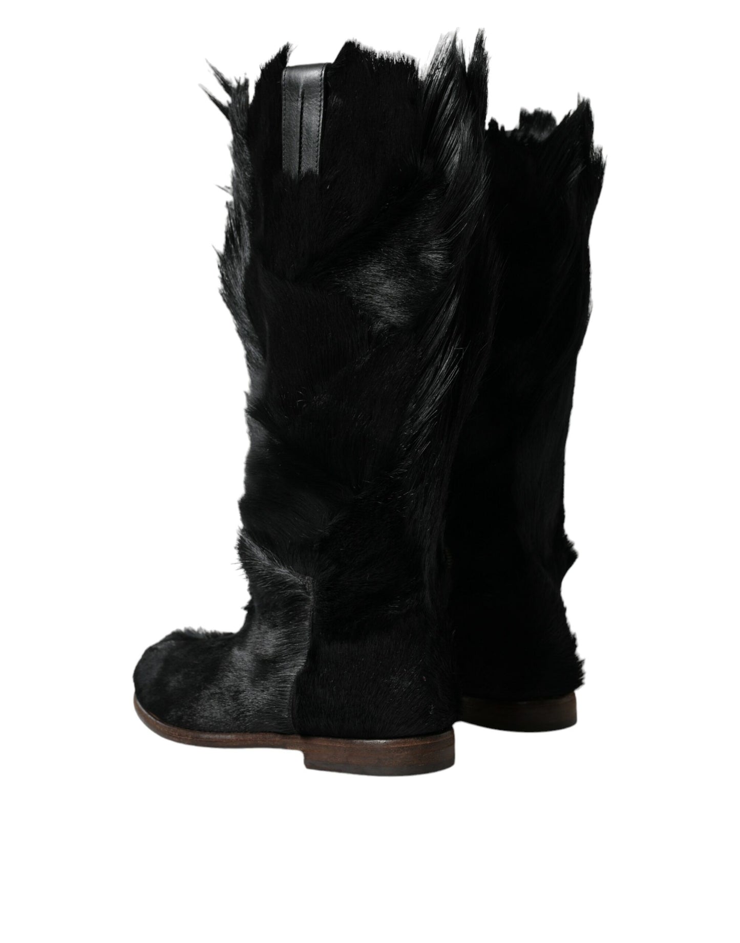 Dolce & Gabbana Opulent Gazelle Fur Mid Calf Boots