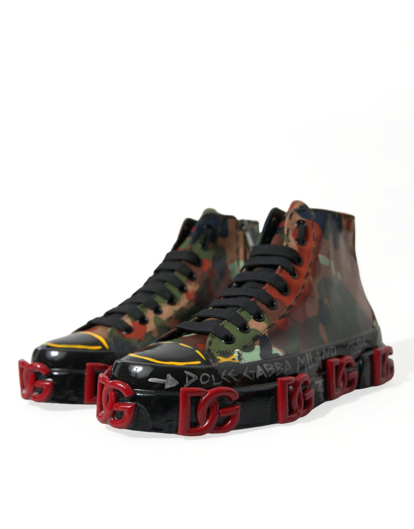 Dolce & Gabbana Multicolor High-Top Sneakers with Luxe Appeal