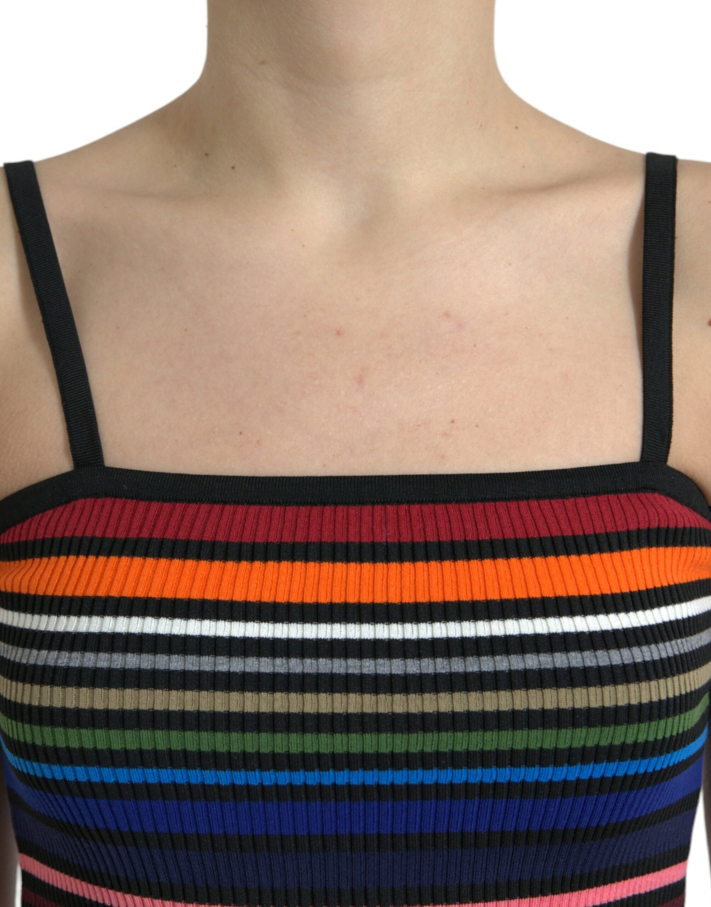 Dolce & Gabbana Chic Striped Spaghetti Strap Tank Top