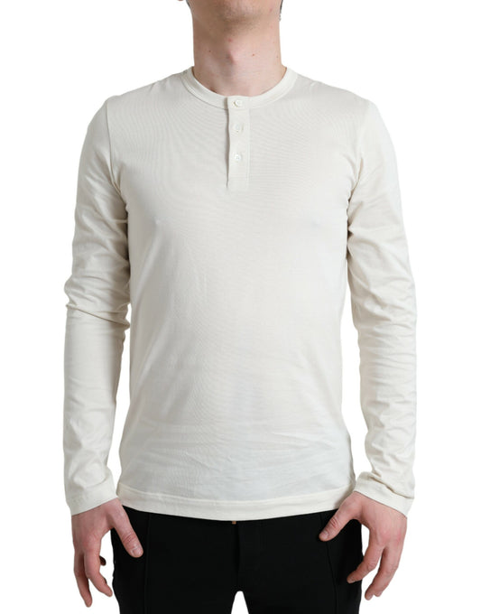 Dolce & Gabbana Elegant Off White Cotton Sweater