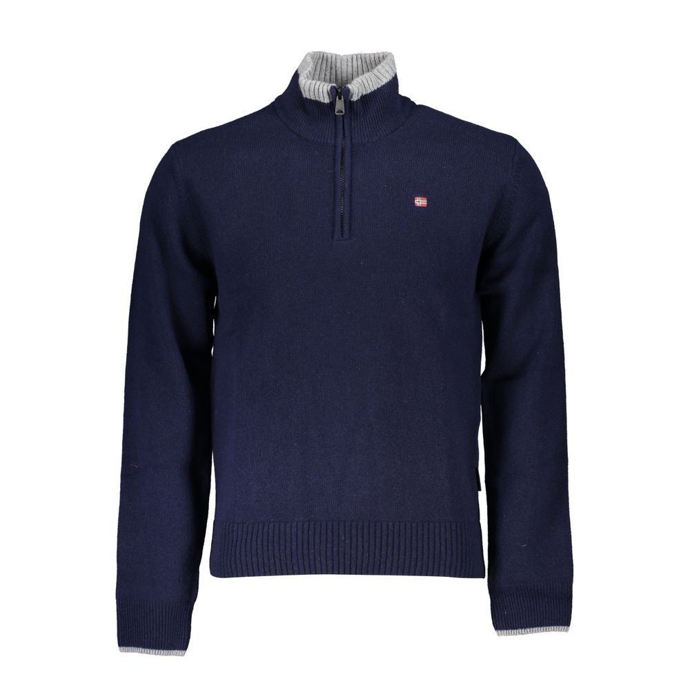 Napapijri Blue Fabric Men Sweater