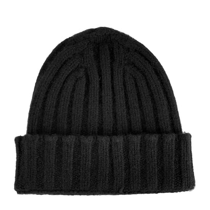 Made in Italy Pure Cashmere Ribbed Winter Hat