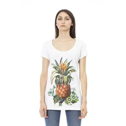 Just Cavalli White Cotton Women T-Shirt