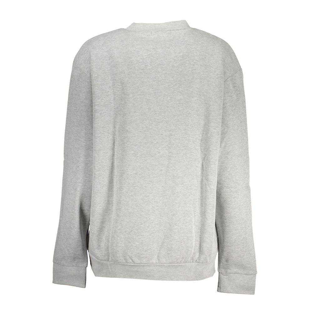 Cavalli Class Chic Gray Crew Neck Fleece Sweatshirt