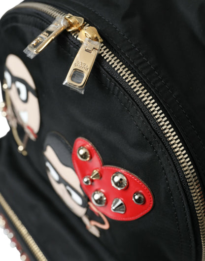 Dolce & Gabbana Elegant Embellished Black Backpack