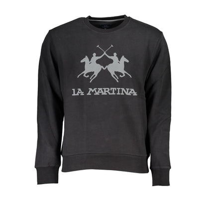 La Martina Sophisticated Crew Neck Cotton Sweatshirt