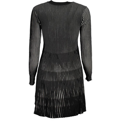 Desigual Elegant Long Sleeve High Neck Dress with Contrast