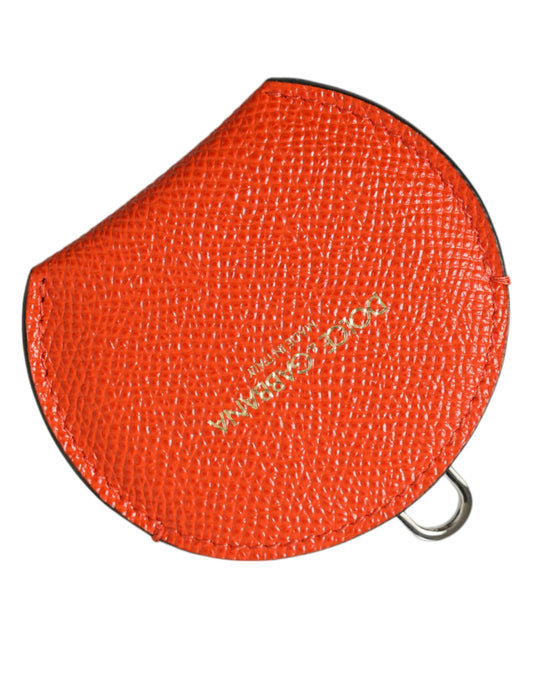 Dolce & Gabbana Elegant Orange Leather Mirror Holder