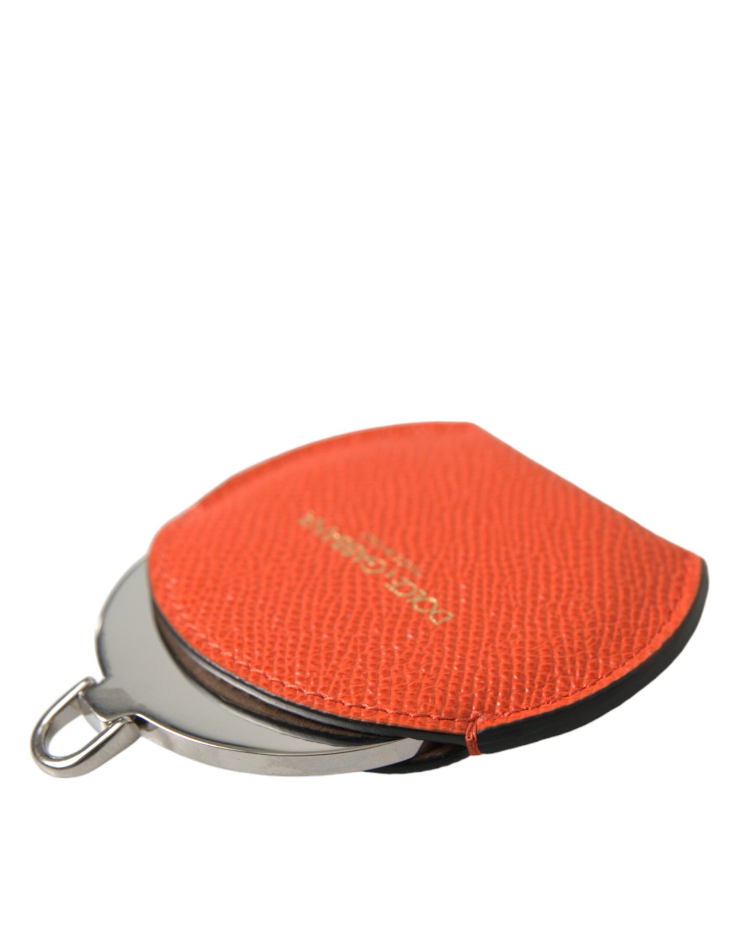 Dolce & Gabbana Elegant Orange Leather Mirror Holder