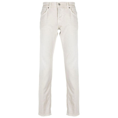 Dondup Cream-Colored Cotton Blend Trousers