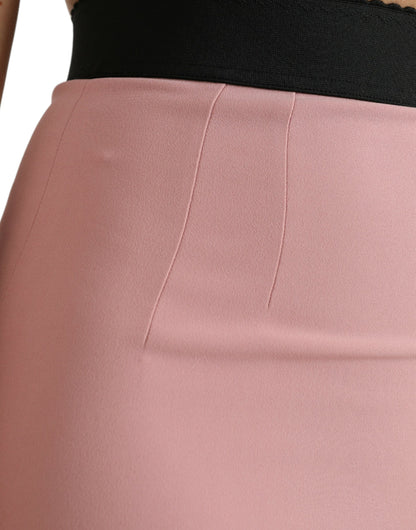 Dolce & Gabbana Elegant High Waist Pencil Skirt in Pink